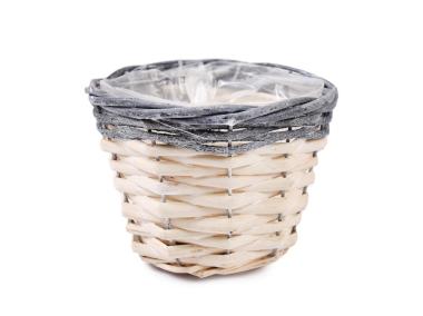 Zdjęcie: Osłonka wiklinowa na doniczkę 14x14x10 cm TIN TOURS