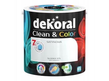 Farba satynowa Clean&Color 2,5 L słodka sól DEKORAL