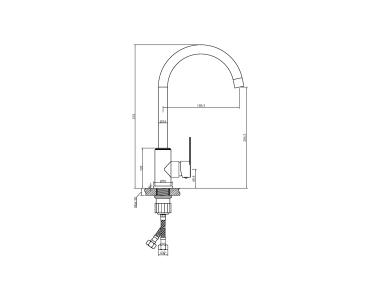 Zdjęcie: Bateria zlewozmywakowa Iron czarna/inox INVENA