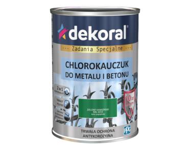 Zdjęcie: Farba do metalu i betonu Chlorokauczuk Strong zielony kanadyjski RAL 6016 - 1 L DEKORAL