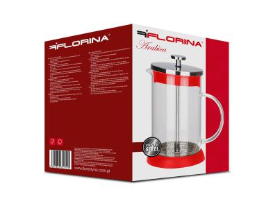 Zdjęcie: Zaparzacz Arabica 800 ml czerwony FLORINA