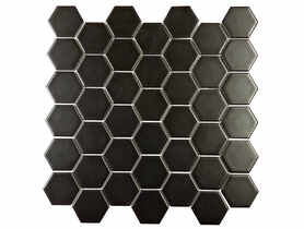 Mozaika gresowa Black Medium Hexagones Matt 30x30 cm NETTO