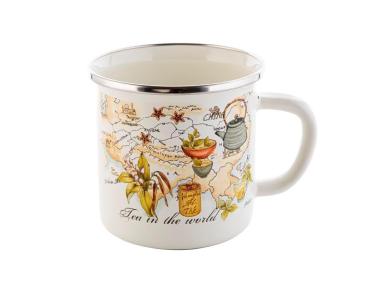 Zdjęcie: Kubek emaliowany Tea Time 12 cm EMALIA PLESZEW