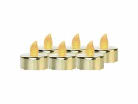 Świeczki tealight złote CR2032, vintage EMOS