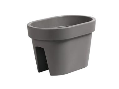 Zdjęcie: Donica Lofly Railing kamienny szary 27 cm PROSPERPLAST