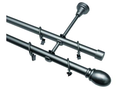 Zdjęcie: Karnisz podwójny 19/19 mm Par 320 cm satyna GARDINIA