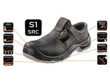 Zdjęcie: Sandały robocze skórzane, S1 SRC, rozmiar 46 NEO