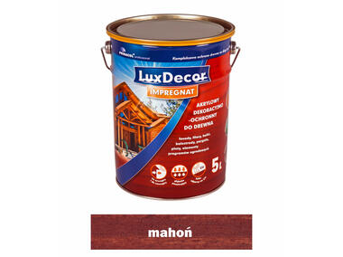 Zdjęcie: Imregnat do drewna mahoń 5 L LUXDECOR