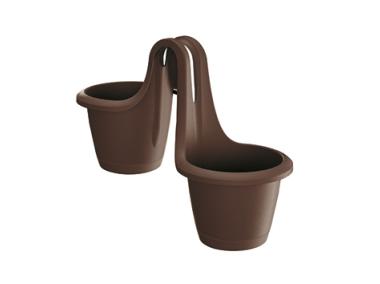 Zdjęcie: Doniczka Respana Twins brąz 463x200x336 mm PROSPERPLAST