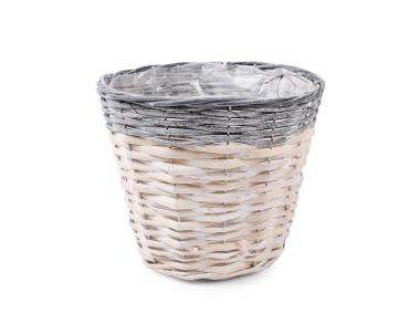 Zdjęcie: Koszyk do obsadzania kwiatami 25x25x21 cm okragły TIN TOURS