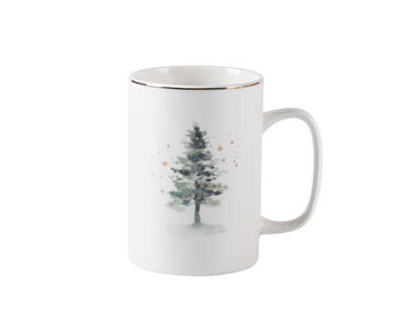 Zdjęcie: Kubek prosty Misty Forest 300 ml dekoracja choinka ALTOMDESIGN