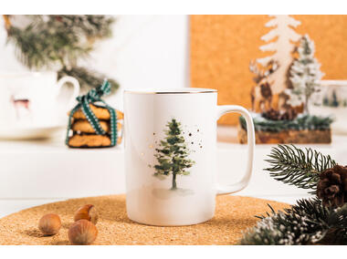 Zdjęcie: Kubek prosty Misty Forest 300 ml dekoracja choinka ALTOMDESIGN
