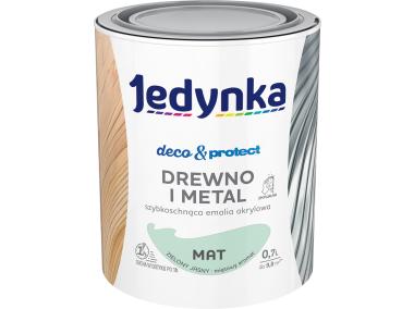 Zdjęcie: Emalia akrylowa Deco&Protect drewno i metal mat zielony jasny 0,7 L JEDYNKA