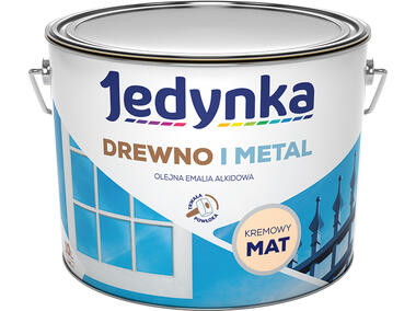 Zdjęcie: Emalia olejno-alkidowa drewno i metal kremowy 10 L mat JEDYNKA