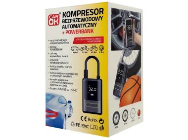 Zdjęcie: Kompresor bezprzewodowy automatyczny + Powerbank CAR OK