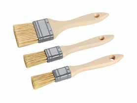 Zestaw pędzli płaskich 3-częściowy 20,25,35 mm, rączka drewiana FSC COLOR EXPERT