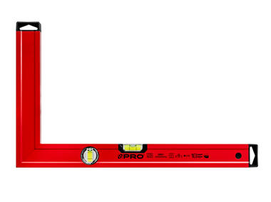 Zdjęcie: Kątownica czerwona wskaźnik pionu i poziomu  30x50 cm PRO