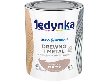 Emalia akrylowa Deco&Protect drewno i metal satynowy połysk brązowy 0,7 L JEDYNKA