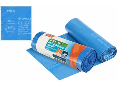Zdjęcie: Worki na papier Eco Trend 120 L - 5 szt. niebieskie RAVI
