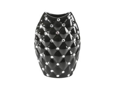 Zdjęcie: Wazon dekoracyjny Ava 17x10x24 cm czarny EUROFIRANY