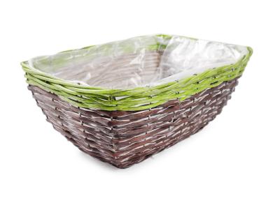 Zdjęcie: Koszyk do obsadzania kwiatami 31x23x13 cm prostokątny TIN TOURS