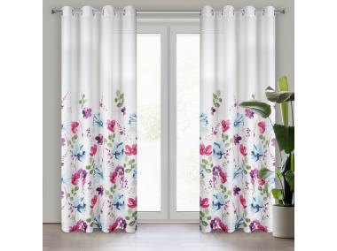 Zdjęcie: Zasłona gotowa Lira 140x250 cm bordowy EUROFIRANY