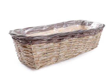 Zdjęcie: Balkonówka doniczka wiklinowa 42x16x12 cm TIN TOURS