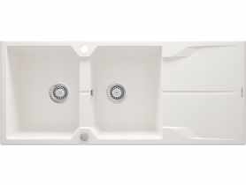 Zlewozmywak Andante alabaster granit 2K Z/O 1160x500x224, 3,5", space saver DEANTE