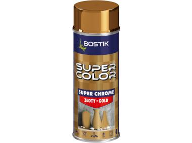 Zdjęcie: Lakier akrylowy z efektem super chromu Super Color Super Chrome, chrom złoty 400 ml BOSTIK