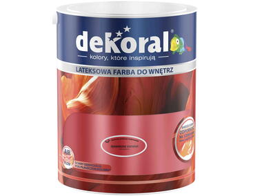 Zdjęcie: Farba do ścian i sufitów Akrylit W dynamiczna czerwień 5 L DEKORAL