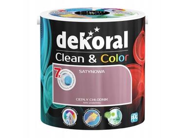 Farba satynowa Clean&Color 2,5 L ciepły chłodnik DEKORAL
