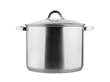Zdjęcie: Garnek wysoki Fabio nierdzewny 30 cm - 15 L z pokrywą szklaną ALTOMDESIGN