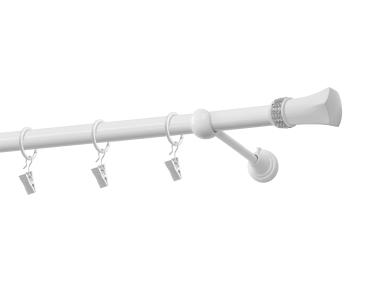 Zdjęcie: Karnisz pojedynczy 19 mm Diament biały 160 cm GARDINIA