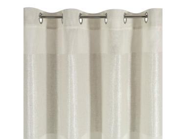 Zdjęcie: Zasłona Selma 140x250 cm naturalno-srebrna na przelotkach EUROFIRANY