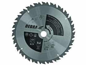 Piła tarczowa do drewna z ogranicznikiem posuwu hm 24 zęby, 350x30 mm DEDRA