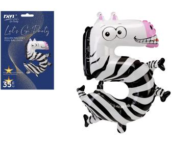 Zdjęcie: Balon foliowy LGP 40 cm Animals Cyfra 5 DECOR