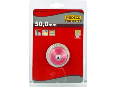 Zdjęcie: Szczotka doczołowa z trzpieniem 50 mm mosiądz do wiertarki MODECO EXPERT
