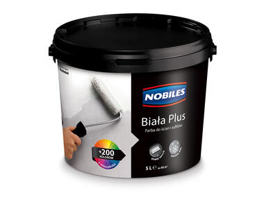 Zdjęcie: Farba akrylowa 5 L biała plus NOBILES