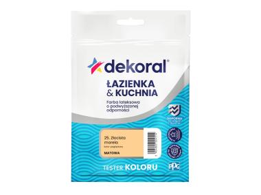 Zdjęcie: Tester farby Łazienka&Kuchnia złocista morela 0,03 L DEKORAL