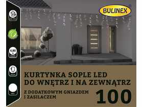 Kurtyna Sople 100 lampek - 5 m biały BULINEX