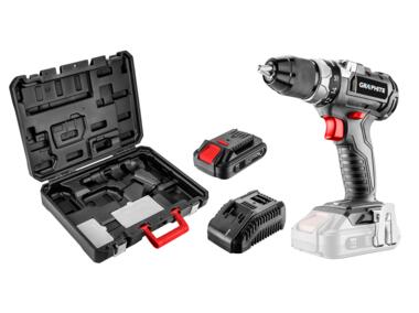 Zdjęcie: Wiertarko - wkrętarka akumulatorowa bezszczotkowa Energy + 18V GRAPHITE