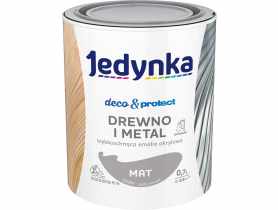 Emalia akrylowa Deco&Protect drewno i metal mat szary 0,7 L JEDYNKA