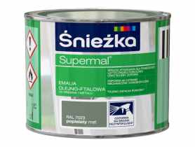 Emalia Supermal matowy popielaty R7023 0,2L ŚNIEŻKA