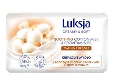 Zdjęcie: Mydło w kostce Creamy & Soft mleczko bawełniane i prowitamina B5 0,09 kg LUKSJA