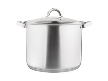Zdjęcie: Garnek wysoki Fabio nierdzewny 28 cm - 12,5 L z pokrywą szklaną ALTOMDESIGN