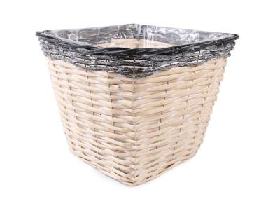 Zdjęcie: Osłonka wiklinowa na doniczkę 27x27x23 cm TIN TOURS