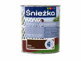 Farba akrylowa beton posadzka brąz 0,8L ŚNIEŻKA