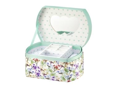 Zdjęcie: Pudełko tekturowe z lusterkiem 16,5x8,5 cm kwiaty AMBITION