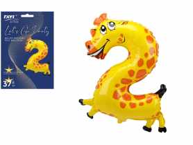 Balon foliowy LGP 40 cm Animals Cyfra 2 DECOR