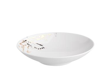 Zdjęcie: Talerz głęboki Splendor 21 cm biały złoty KAROLINA